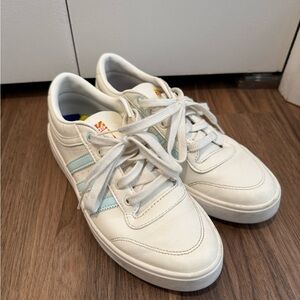 White and Light Blue Sneakers